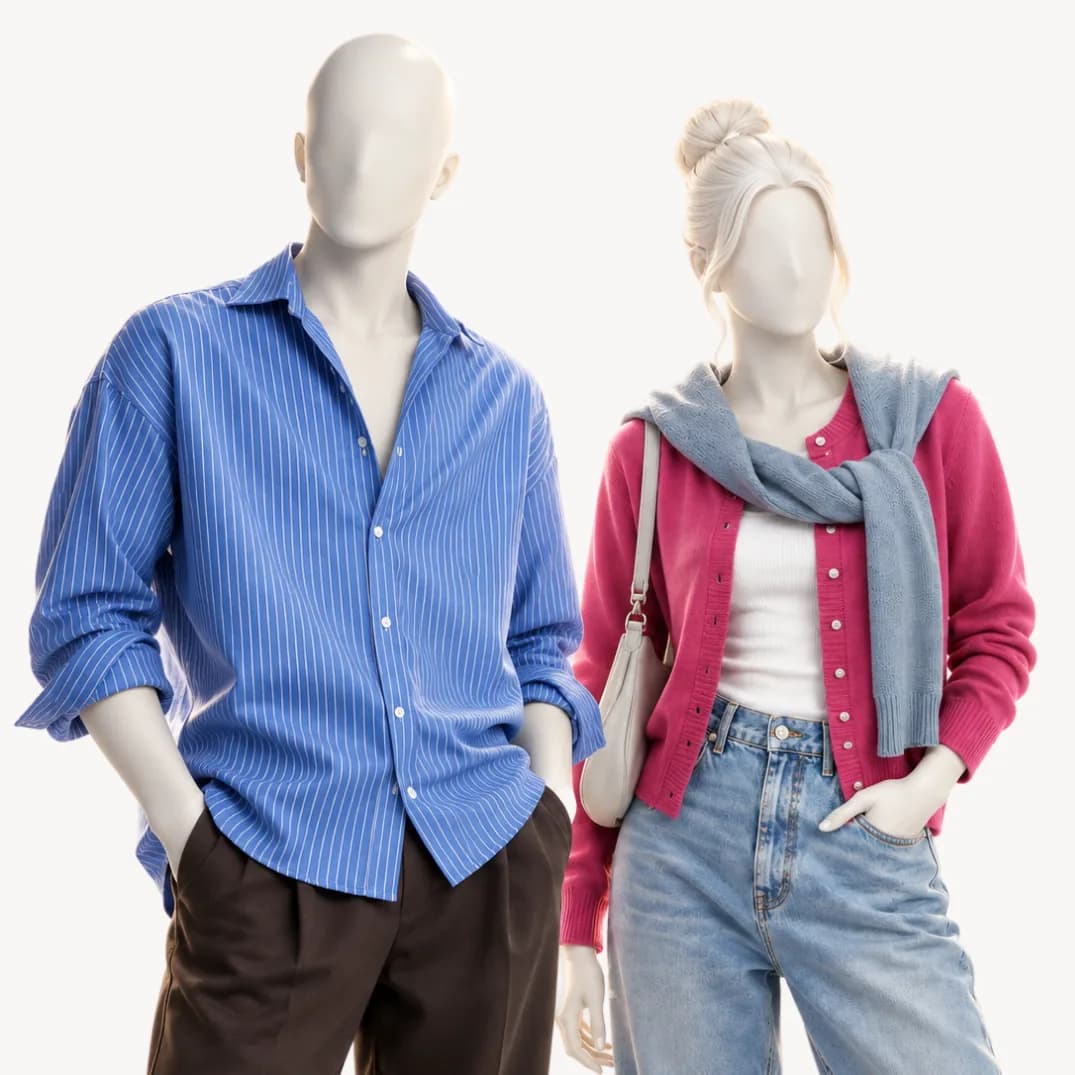 Dos maniquíes vestidos con la paleta de True Summer